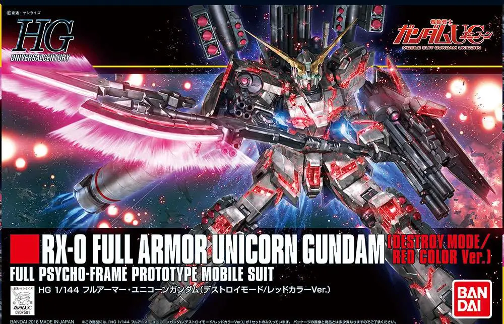 Maquette Gundam hguc unic full arm dest red 1/144